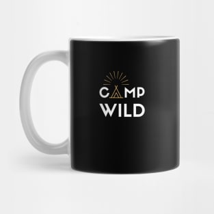 Camp Wild white design with teepee for wild camping and outdoor lovers Mug